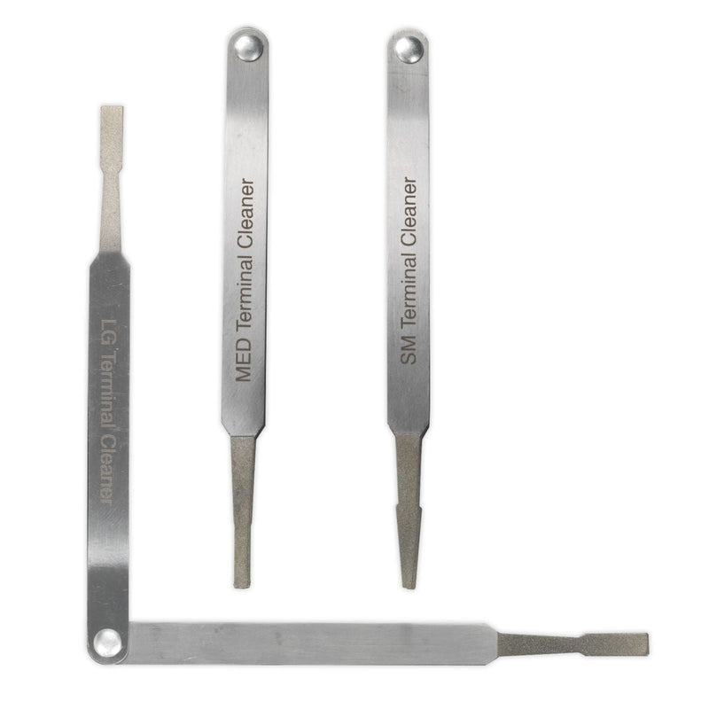 Sealey Terminal Cleaner Set 3pc Diamond Grip VS9202 Sealey - Dynamic Drive
