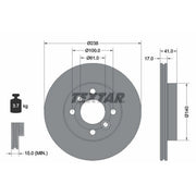 Textar 2 x Vented Front Brake Discs 92350903-x2