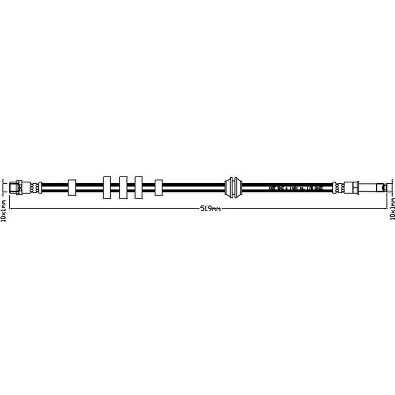 Juratek Brake Hydraulic Hose Line Right JBH1179