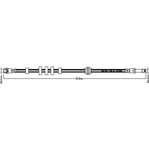 Abtex Brake Hydraulic Hose Line Front fits Audi A4 Allroad B8 2009-2016 2.0 3.0