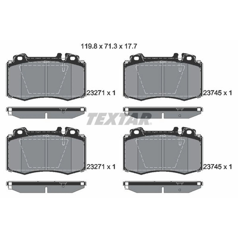 Textar Front Brake Pad Set 2374502