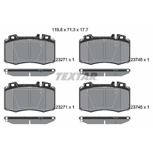 Textar Front Brake Pad Set 2374502