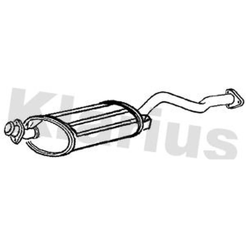 Klarius Box With Tail Pipe Rear fits Mitsubishi Pajero 1990-1999 2.5 2.8 3.0 3.5