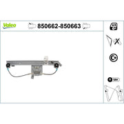 Valeo Electric Window Regulator Lifter Right Rear 850663