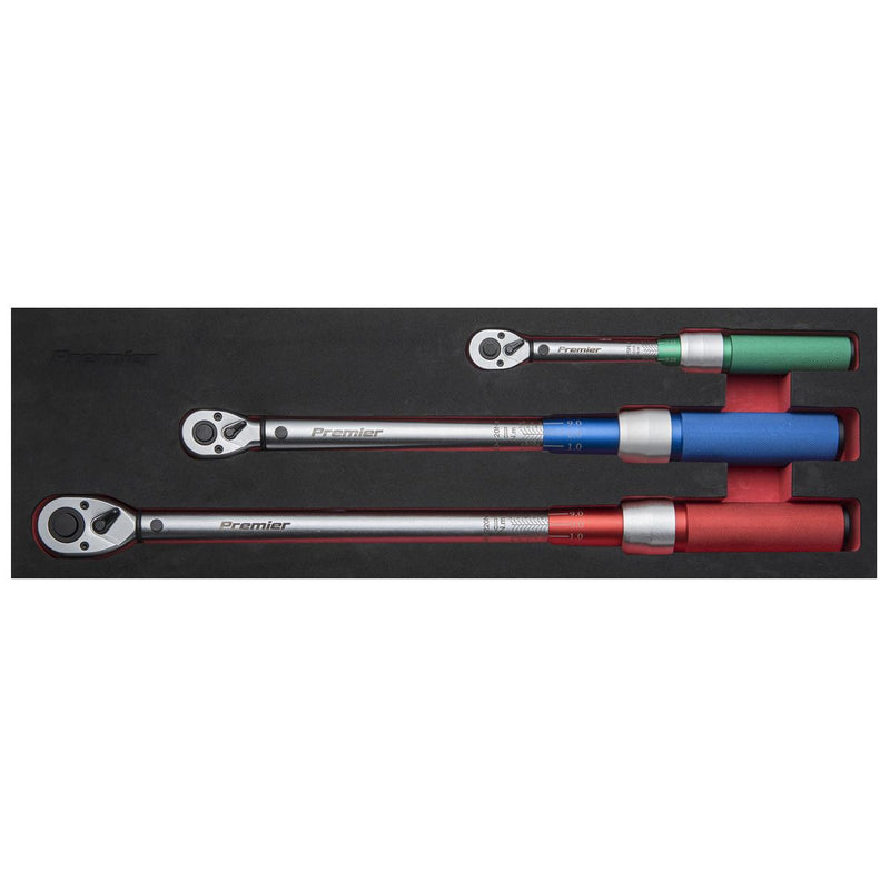 Sealey Torque Wrench Micrometer Style 3pc Set STW900SET Sealey - Dynamic Drive