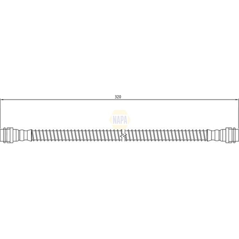 NAPA Brake Hydraulic Hose Line Front fits Porsche 911 1997-2012 3.4 3.6 3.8 4.0