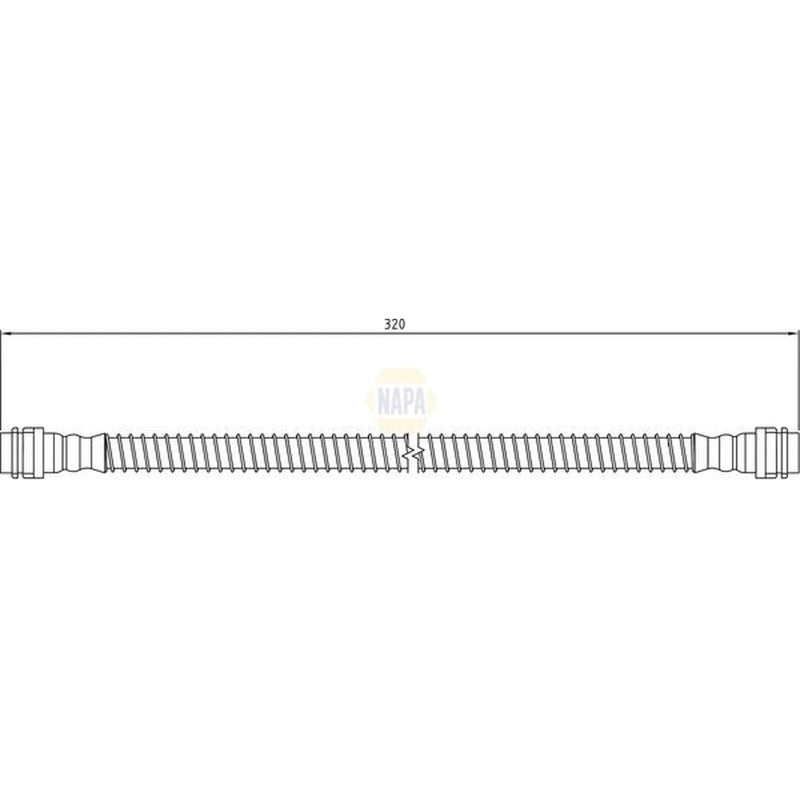 NAPA Brake Hydraulic Hose Line Front NBH1199
