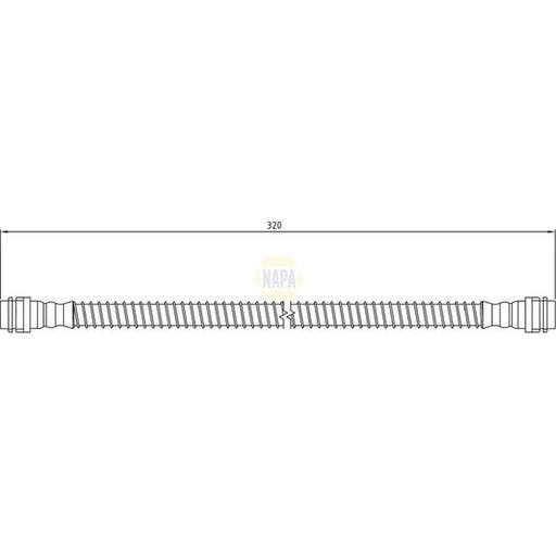 NAPA Brake Hydraulic Hose Line Front fits Porsche 911 1997-2012 3.4 3.6 3.8 4.0