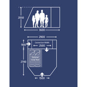 Kampa Dometic Action Air VW - Driveaway Awning Attachment height 180-210cms Kampa - Dynamic Drive