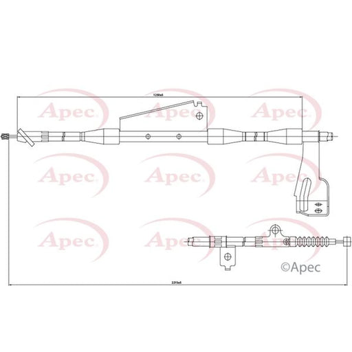 Apec Handbrake Cable Right Rear CAB1312