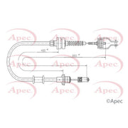 Apec Clutch Control Cable Pull fits Nissan Micra II 1992-2003 1.0 1.3 1.4
