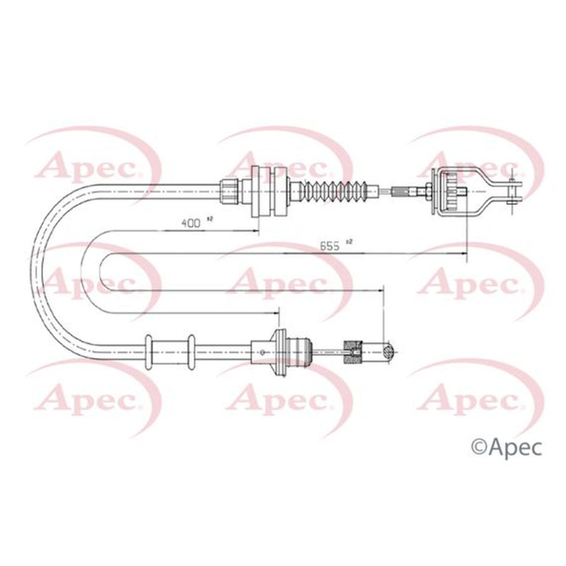 Apec Clutch Control Cable Pull fits Nissan Micra II 1992-2003 1.0 1.3 1.4