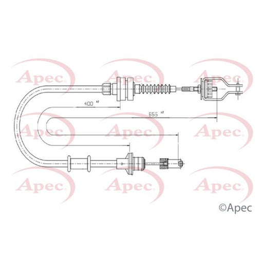 Apec Clutch Control Cable Pull fits Nissan Micra II 1992-2003 1.0 1.3 1.4