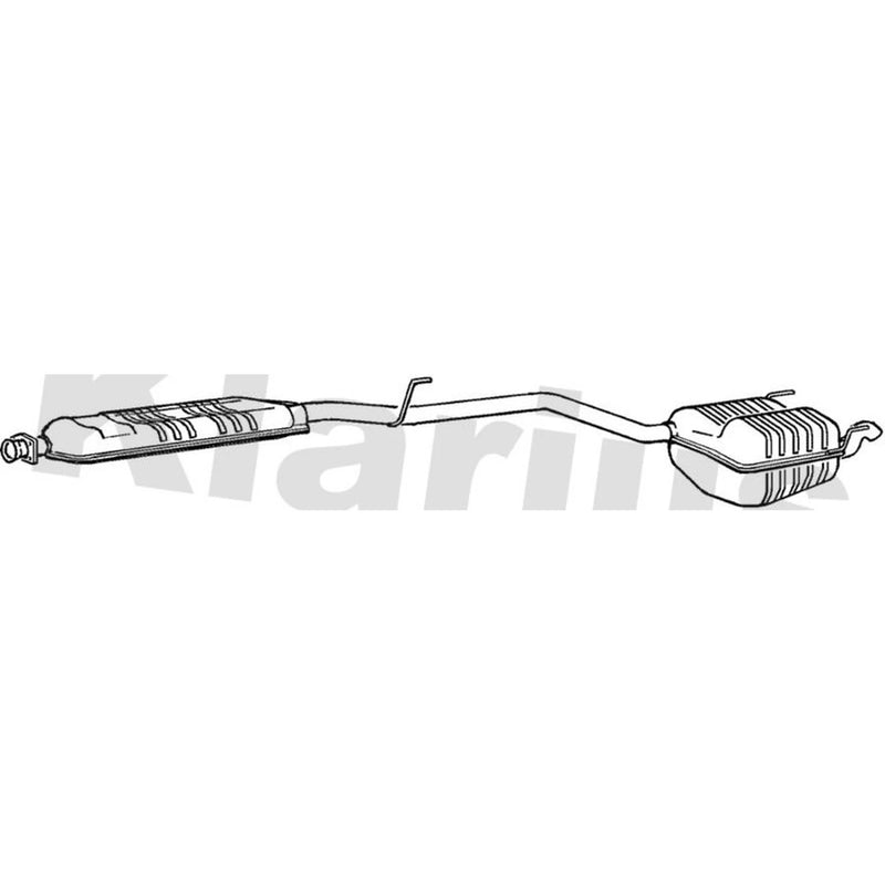 Klarius Box With Tail Pipe Rear fits Mercedes-Benz C-Class 1993-2000