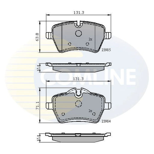 Comline 4 x Front Brake Pad Set fits Mini Mini 2001-2015