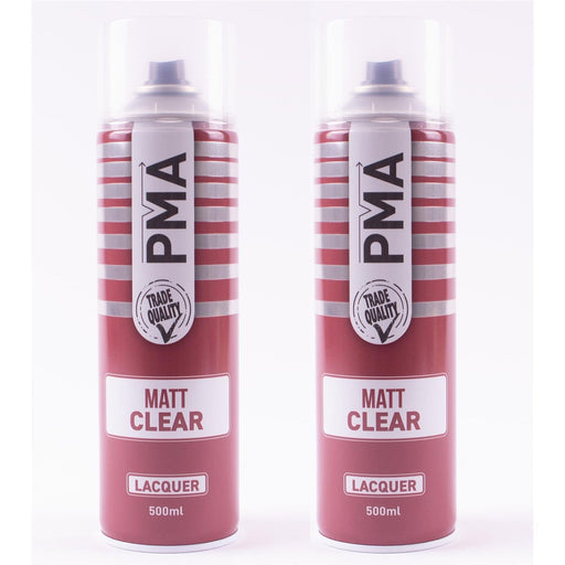 2x Autotek MATT Clear Laquer Spray Acrylic Top Coat 500ml Autotek - Town Tools 