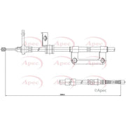 Apec Handbrake Cable Right Rear CAB1559
