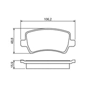 Bosch Front & Rear Pads fits Volvo XC60 I SUV 2008-2017 2.4 3.2