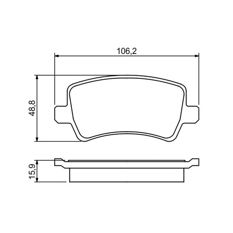 Bosch Front & Rear Pads fits Volvo XC60 I SUV 2008-2017 2.4 3.2