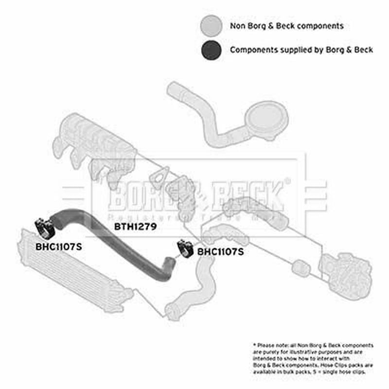Borg & Beck Intercooler Turbo Charge Air Hose BTH1279