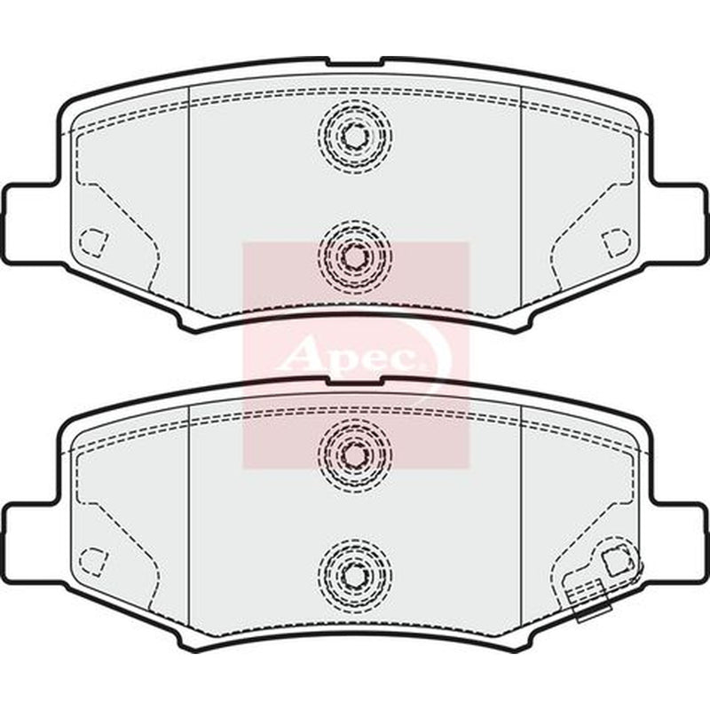 Apec Rear Brake Pad Set fits Dodge Nitro 2006-2012 2.8 3.7