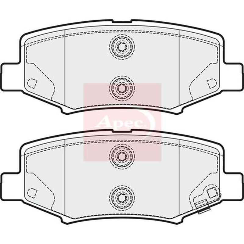Apec Rear Brake Pad Set PAD1687