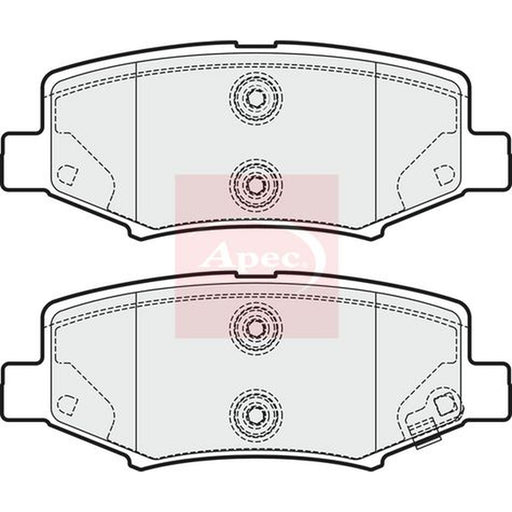 Apec Rear Brake Pad Set fits Dodge Nitro 2006-2012 2.8 3.7