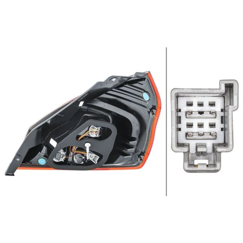 Hella Tail Light / Lamp W16W Left fits Ford Fiesta VI 2008-2017