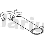 Klarius Box With Tail Pipe Rear fits Fiat Sedici 2006-2014 1.6