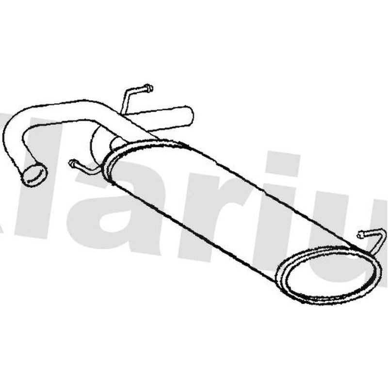 Klarius Box With Tail Pipe Rear fits Fiat Sedici 2006-2014 1.6