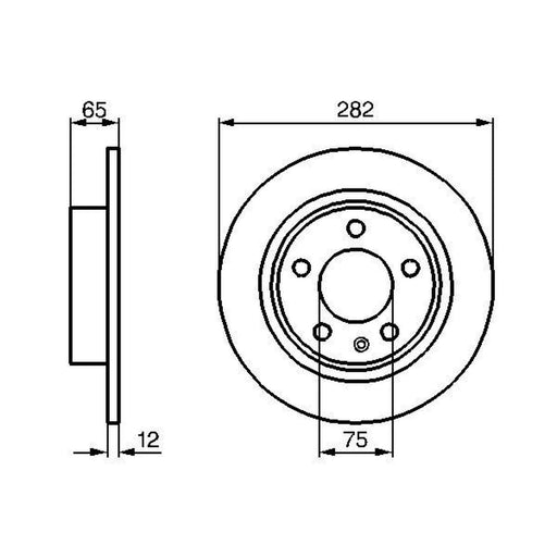 Bosch 2 x Solid Brake Discs fits BMW 3 1986-1993 2.3 2.5