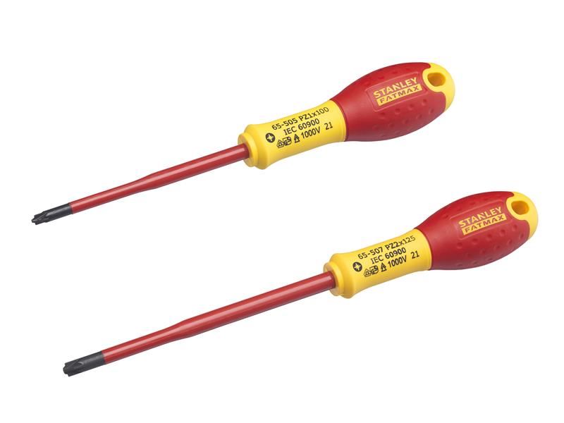 Stanley® Hand Tools FatMax® VDE Insulated Borneo PZ Scewdriver Set, 2 Piece STANLEY® Hand Tools - Dynamic Drive