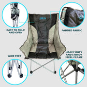 Liberty Grey Comfort Camping Chair MDS1203 Liberty Leisure UK - Dynamic Drive