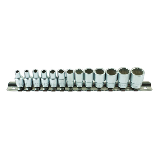 Laser Bi-Hex Standard Socket Set 1/4"D 13pc 7590 Laser - Dynamic Drive