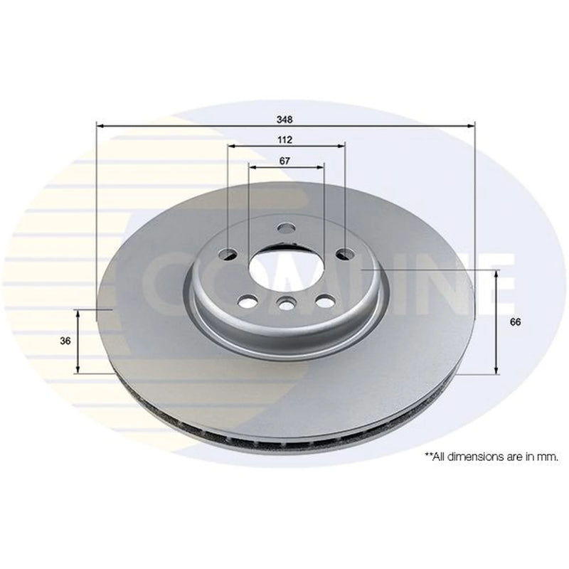 Comline Front Brake Internally Vented Discs & Pads fits BMW 3 2019-2020