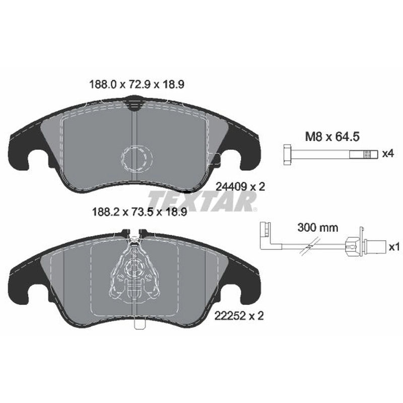 Textar Front Brake Pad Set 2440903