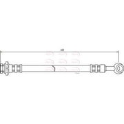 Apec Brake Hydraulic Hose Line Rear fits Nissan Micra II 1992-2003 1.0 1.3 1.4