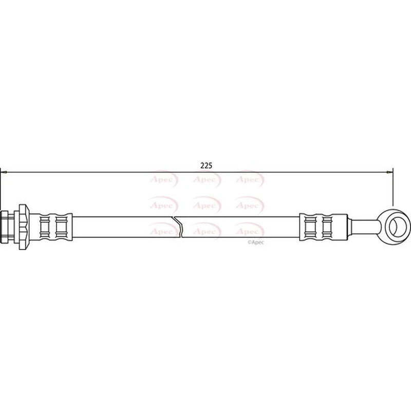 Apec Brake Hydraulic Hose Line Rear HOS3041