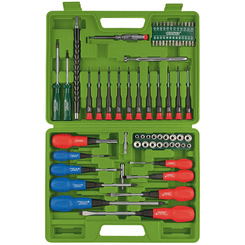 Draper Screwdriver, Socket and Bit Set (70 Piece) 04459 Draper - Dynamic Drive