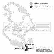 First Line Intercooler Turbo Charge Air Hose fits Seat Cordoba 1996-2002 1.9