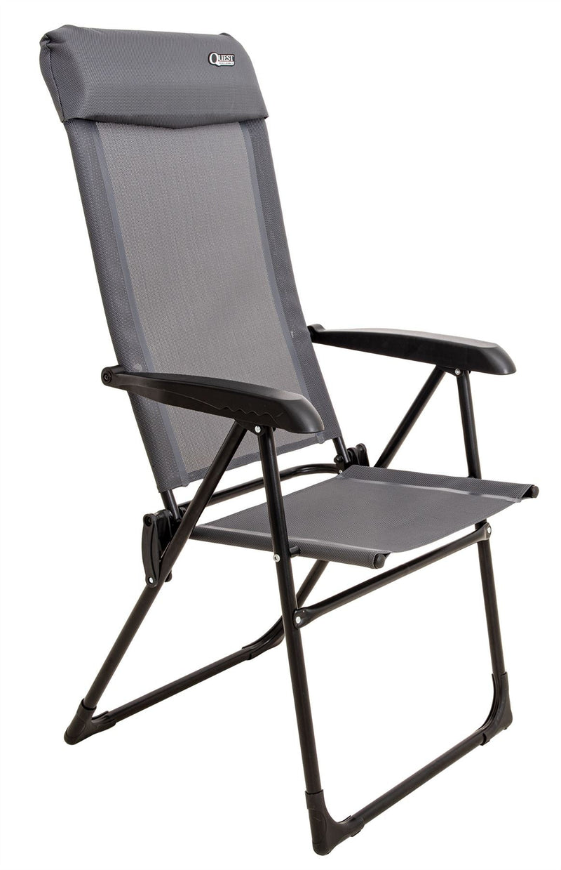 Quest Hygrove Recline Grey Camping Chair Quest - Dynamic Drive