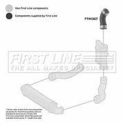 First Line Intercooler Turbo Charge Air Hose fits Mercedes-Benz E-Class