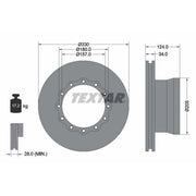 Textar 2 x Internally Vented Brake Discs 93085500