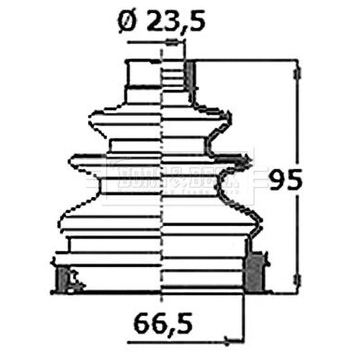 Borg & Beck Drive Shaft Bellow Kit Wheel Side BCB6388