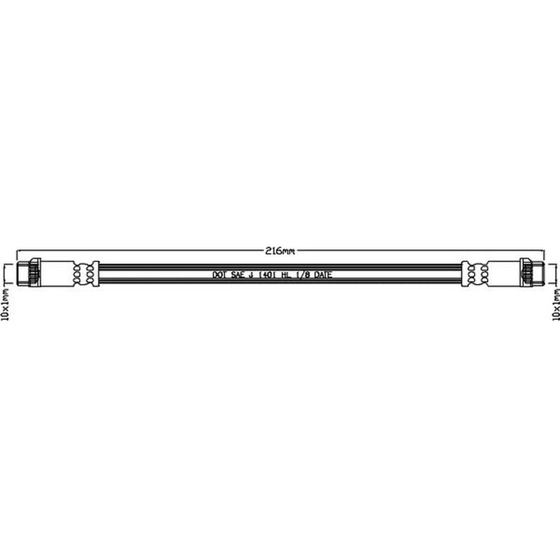 Juratek Brake Hydraulic Hose Line inner JBH1158