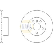 NAPA 2 x Vented Brake Discs fits Land Rover Discovery 1998-2004 2.5 4.0