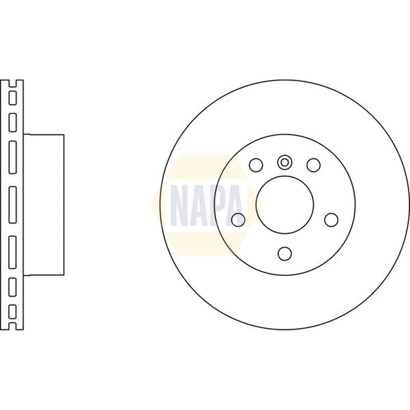NAPA 2 x Vented Brake Discs fits Land Rover Discovery 1998-2004 2.5 4.0