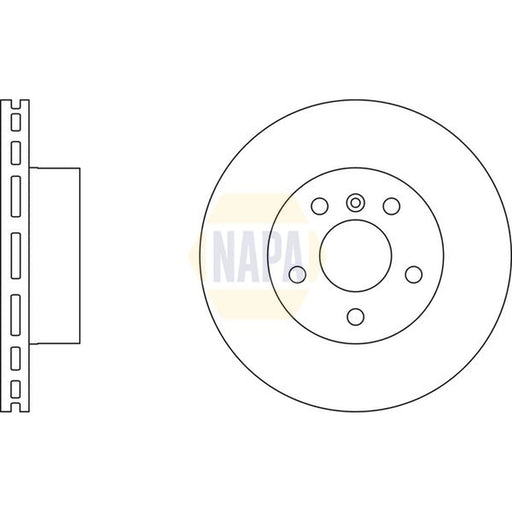 NAPA 2 x Vented Brake Discs fits Land Rover Discovery 1998-2004 2.5 4.0