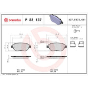 Brembo 4 x Front Brake Pad Set fits Abarth 500 / 595 / 695 2008 on 1.4
