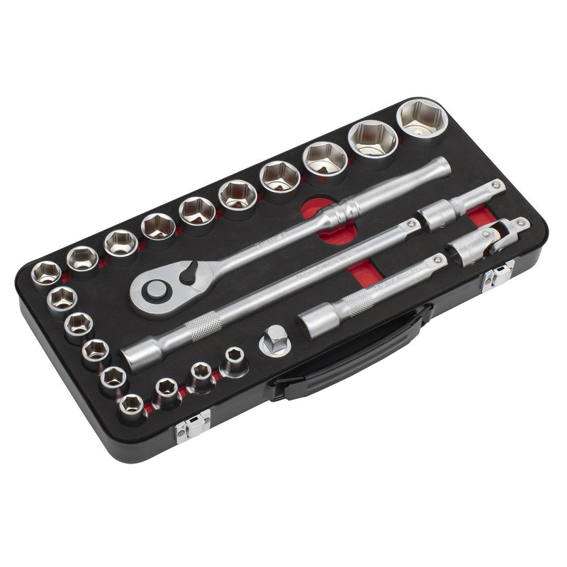 Sealey Premier Platinum Premier Platinum Socket Set 1/2"Sq Drive 24pc AK7924 Sealey Premier Platinum - Dynamic Drive